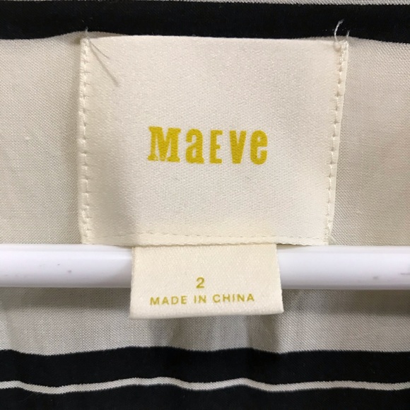 Anthropologie (Maeve) Lainey Henley Stripe Blouse - Picture 4 of 7